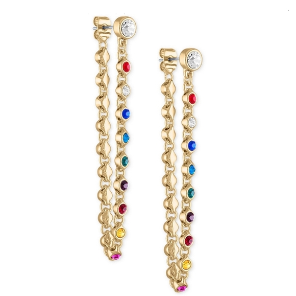 RACHEL Rachel Roy Jewelry - NWT RACHEL Rachel Roy Front-and-Back Link Earrings